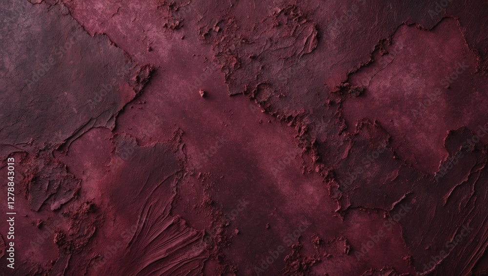 Poster textured burgundy wall surface with rich dark tones and uneven patterns for abstract backgrounds or 
