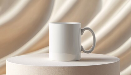 Fototapeta premium Eco-friendly Mug Mockup Celebrating Earth Day with Sustainable Design Elements