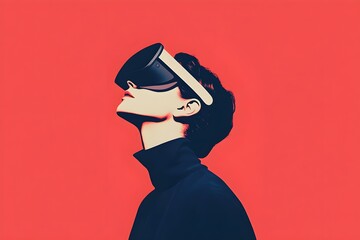 Excite white woman playing online game with vr glasses and controllers.Woman is using virtual reality headset.Excited man wearing VR glasses.selective focus of multiethnic students using vr headsset.