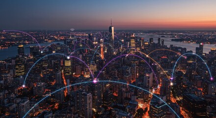 Futuristic City at Dusk