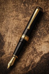 Pen on Brown Surface
