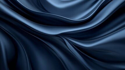 Fototapeta premium Dark Blue Draped Fabric Abstract Background