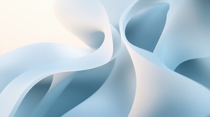 An abstract 3D render featuring geometric blocks on a dark background.