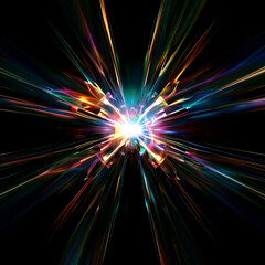 glow effect on black background