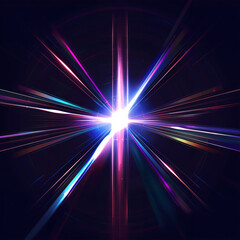 glow effect on black background