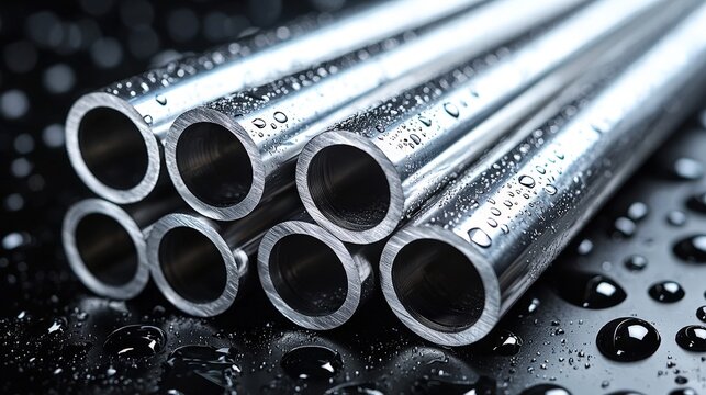 A stacked collection of steel pipes arranged in a chaotic disarray