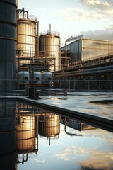 Obraz premium Industrial Area with Pool