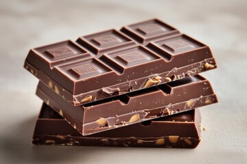 "Delicious Chocolate Stack with Glossy Surface