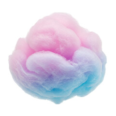 cotton candy isolated on transparent background