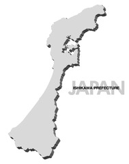 石川県の3D地図