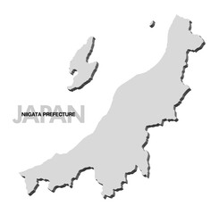 新潟県の3D地図