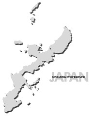 沖縄県本島の3D地図