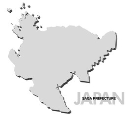 佐賀県の3D地図