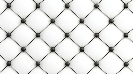 Intricate Black and White Pattern with Textured Intersections and Decorative Elements