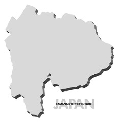 山梨県の3D地図