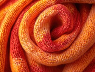 Fototapeta premium Close-up of red and orange scarf