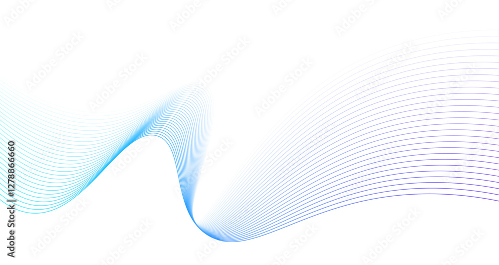 Poster gradient wave pattern on white