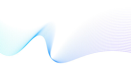 Fototapeta premium Gradient wave pattern on white