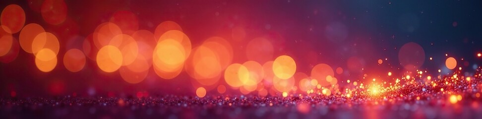 Shimmering golden lights cascade down a gradient background, festive, gradient, cascade
