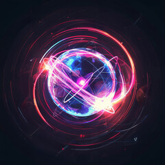 Obraz premium A circle with the glow quot in the dark 