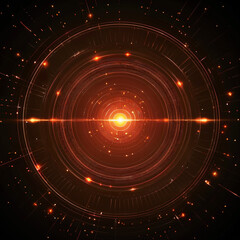 Fototapeta premium A circle with the glow quot in the dark 