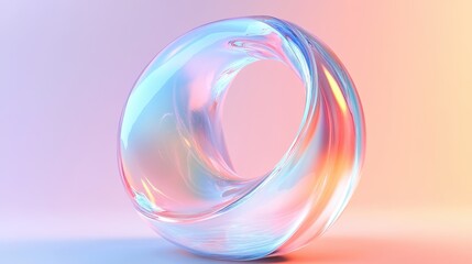 Fototapeta premium An abstract 3D render showcases a visually intriguing composition with geometric shapes and dynamic forms.