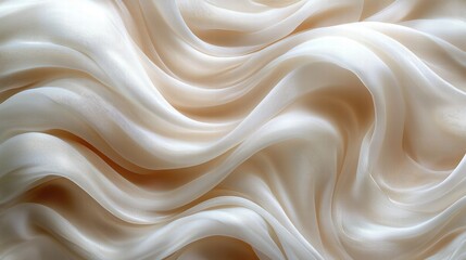 Fototapeta premium Closeup view of soft white fabric with intricate textures and patterns capturing light