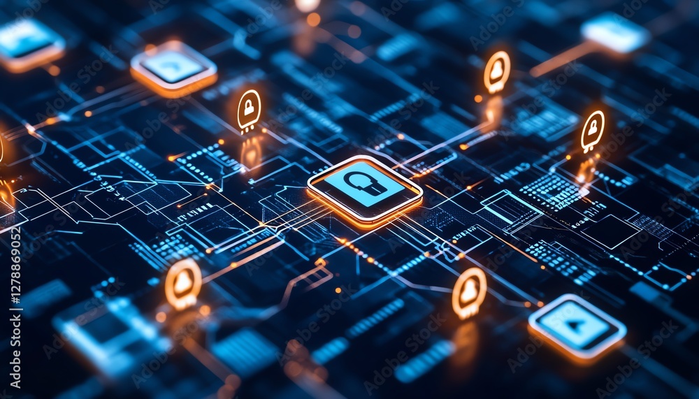 Poster a powerful image of cybersecurity in action