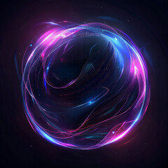 Obraz premium A circle with the glow quot in the dark 