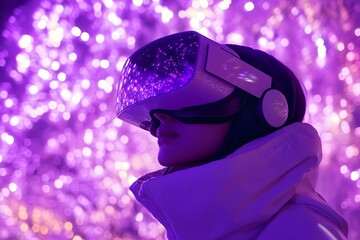 young woman in the night