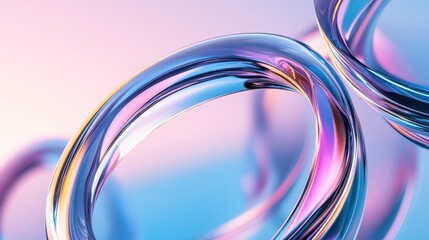 An abstract animation features a seamless loop with vibrant color refraction effects, set against a dynamic background.