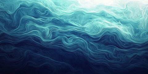 Obraz premium Artistic representation of the sea in a watercolor style, emphasizing underwater textures.