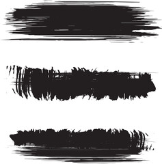 Black brush strock set 