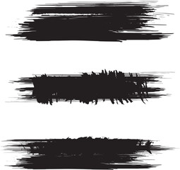 Black brush strock set 