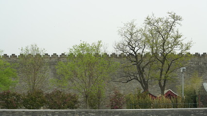 The corner pavilon located in the corner of the Forbidden City of Beijing
