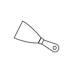 Putty knife flat icon, build and repair, spatula sign vector graphics. Simple illustration of wide spatula vector icon