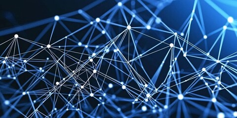 abstract digital network connection design for technology and innovation