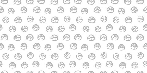 Takoyaki pattern background. takoyaki doodle patern background. doodle takoyaki seamless pattern background.