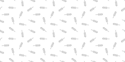 dango doodle pattern background. dango pattern background. satay meatball pattern background.