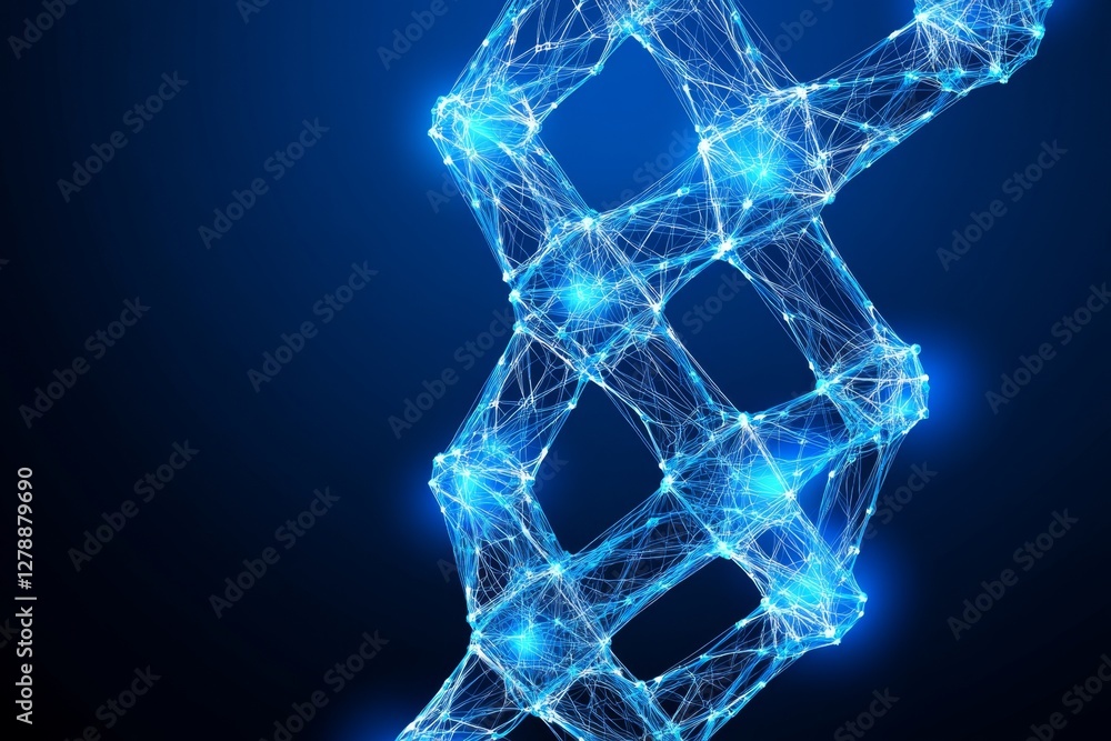 Aufkleber abstract science sci fi geometric polygonal connection pattern design concept background