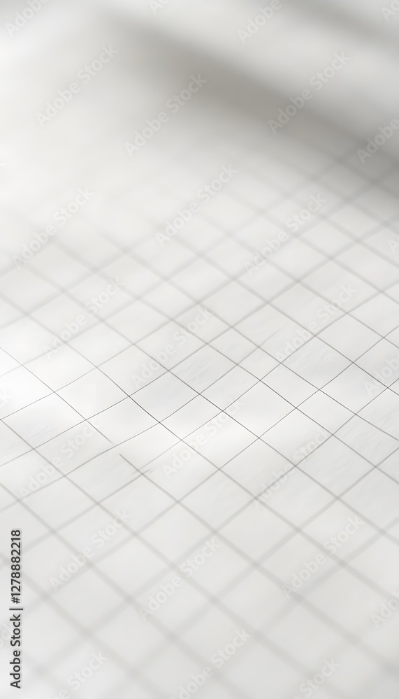 Poster abstract view of a clean white graph paper surface