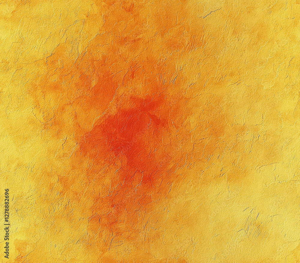 Poster vibrant yellow and orange abstract texture with soft gradients and depth, seamless pattern style.