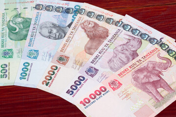 Old Tanzanian shilling a business background