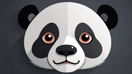 Fototapeta premium Stylish Panda Portrait: Modern Art Illustration with Bold Colors and Geometric Shapes