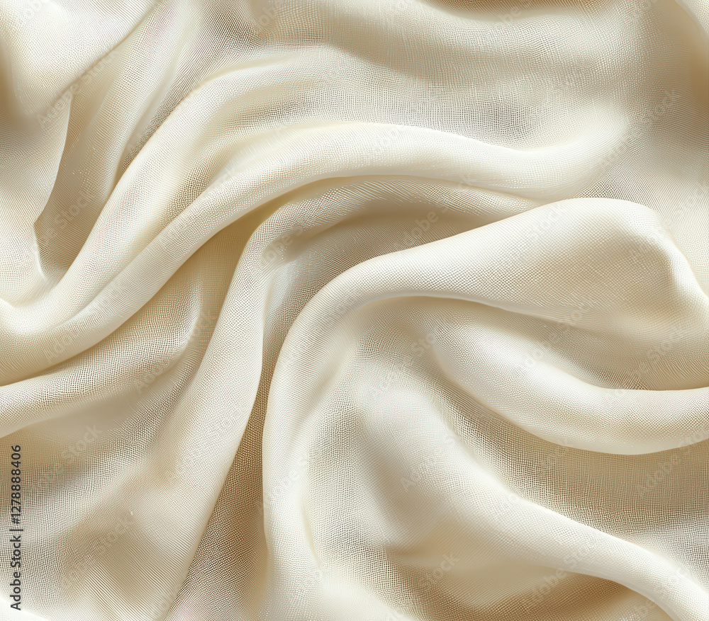 Poster soft cream fabric with smooth transitions and warm beige tones, seamless pattern style.