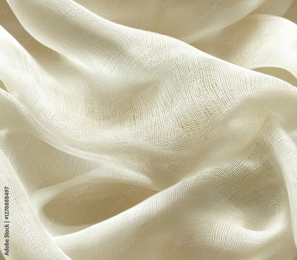 Poster soft cream fabric with warm beige tones, creating smooth transitions and texture, seamless pattern s