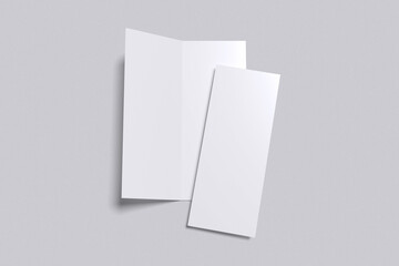 DL Brochure with grey background color for mockup template