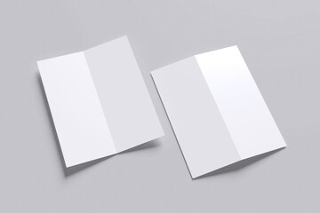 DL Brochure with grey background color for mockup template