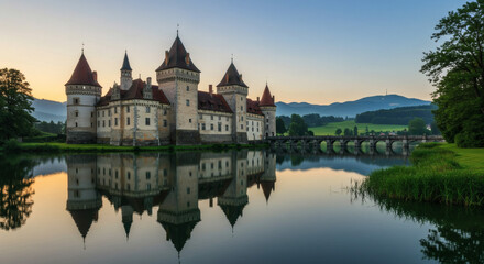 Obraz premium castle on the lake