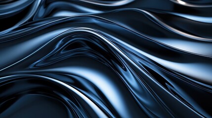 Fototapeta premium A blue wave with a shiny surface
